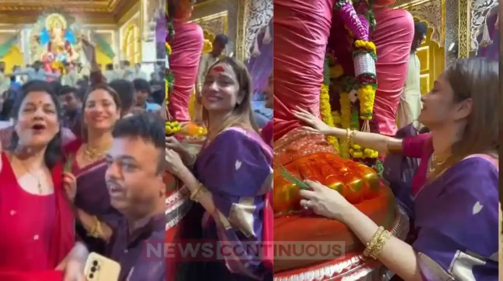ankita lokhande trolled for seeking blessings from lalbaugcha raja