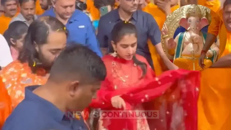 ganesh chaturthi at antilia anant and radhika brings ganpati bappa home