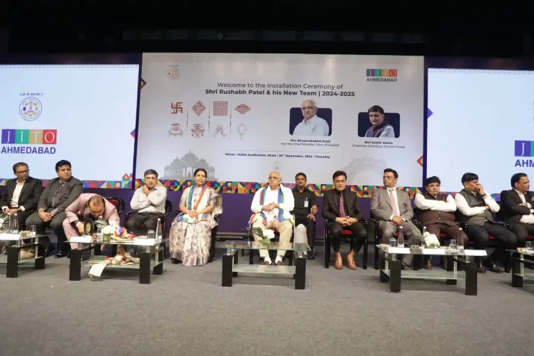 induction ceremony of new members of Jain International Trade Organization (JITO) was held in the presence of Chief Minister Bhupendra Patel.