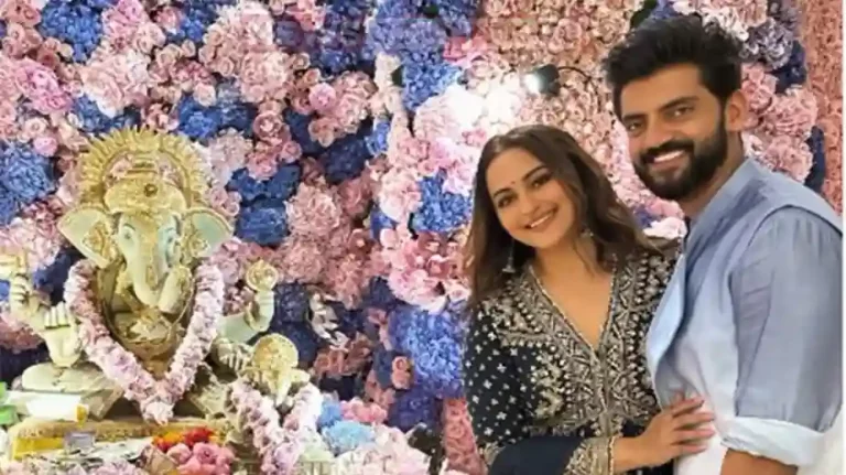 sonakshi sinha celebrate ganesh chaturthi with husband zaheer iqbal