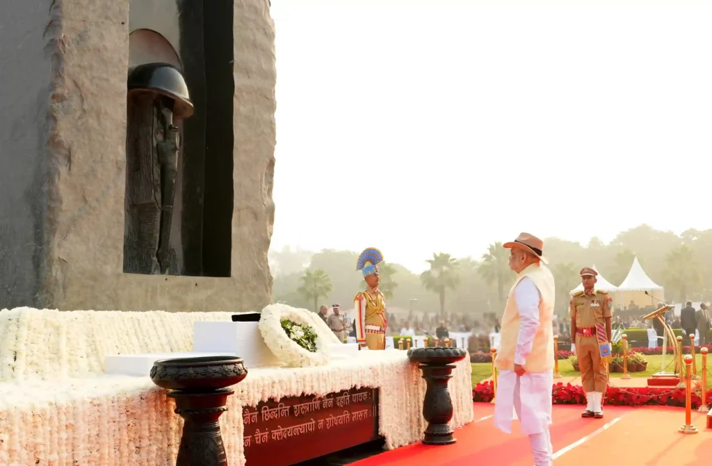 Amit Shah paid tribute to martyrs on Police Commemoration Day at the National Police Memorial New delhi