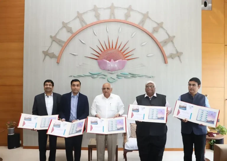 CM Bhupendra Patel unveils commemorative postage stamp to mark 25 years of Mundra Port’s development journey CM Bhupendra Patel unveils commemorative postage stamp to mark 25 years of Mundra Port's development journey