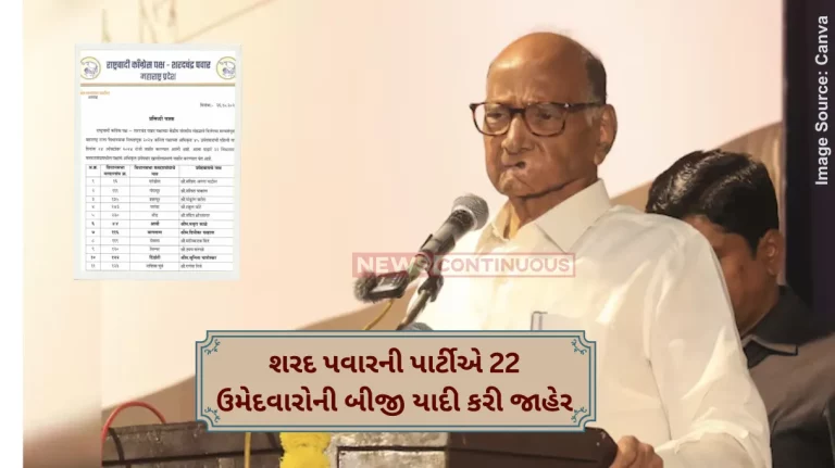 Maharashtra Election Sharad Pawar's NCP declares 22 candidates