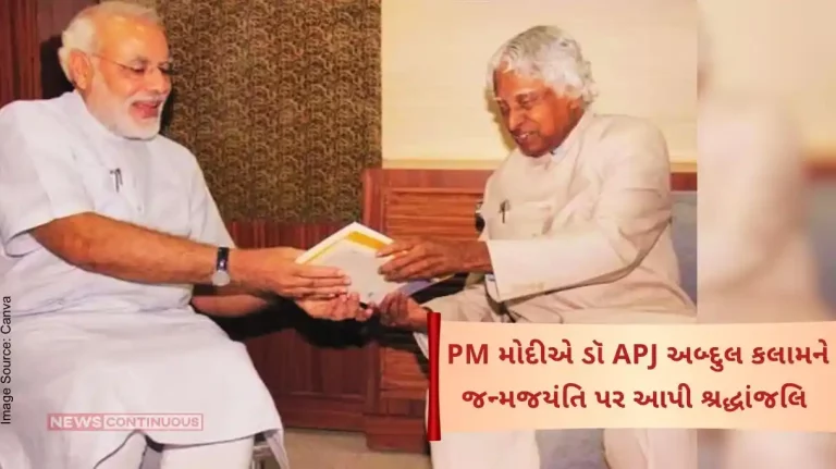 PM Modi pays tribute to former President of India Dr APJ Abdul Kalam on his birth anniversary