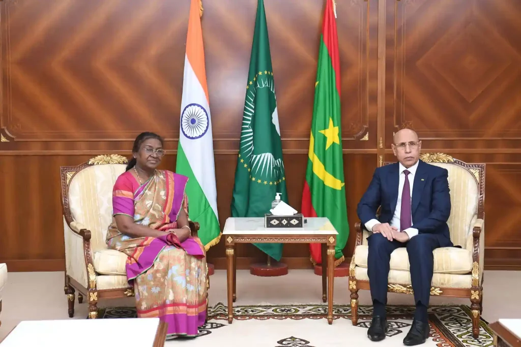 President of India Droupadi Murmu visited Mauritania