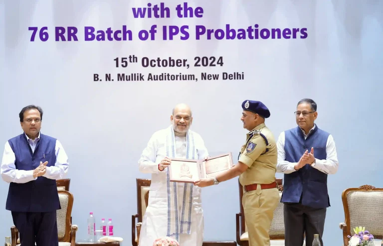 Union Home Minister Amit Shah interacted with IPS probationers of 2023 batch (76 RR) in New Delhi Union Home Minister Amit Shah interacted with IPS probationers of 2023 batch (76 RR) in New Delhi