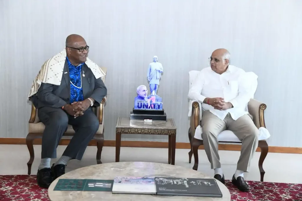 Fiji Deputy Prime Minister Manoa Kamikamica paid a courtesy visit to Chief Minister Bhupendra Patel in Gandhinagar.
