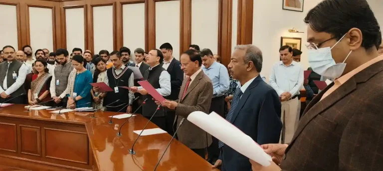 Officials of the Prime Minister's Office read the preamble on Constitution Day