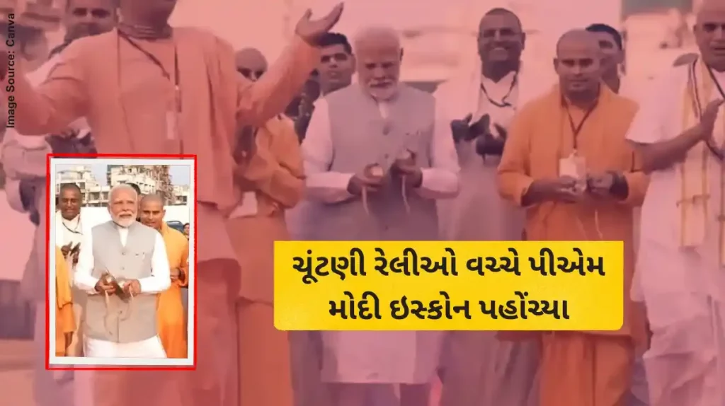PM Modi ISKCON PM Modi Receives Warm ISKCON Welcome In Panvel, tries his hands on Manjira