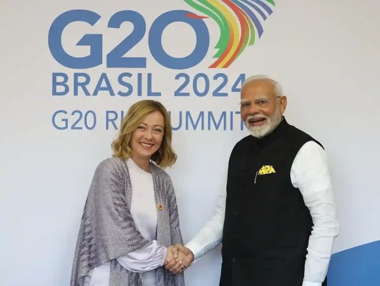 PM Modi met the Chairman of the Council of Ministers of Italy giorgia meloni