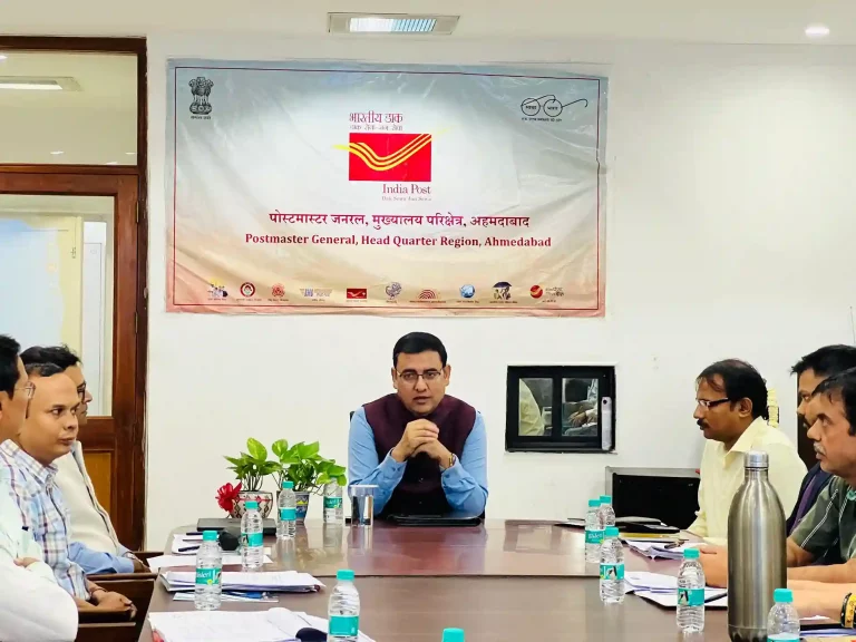 Postmaster General Krishna Kumar Yadav reviewed the progress of postal services in North Gujarat