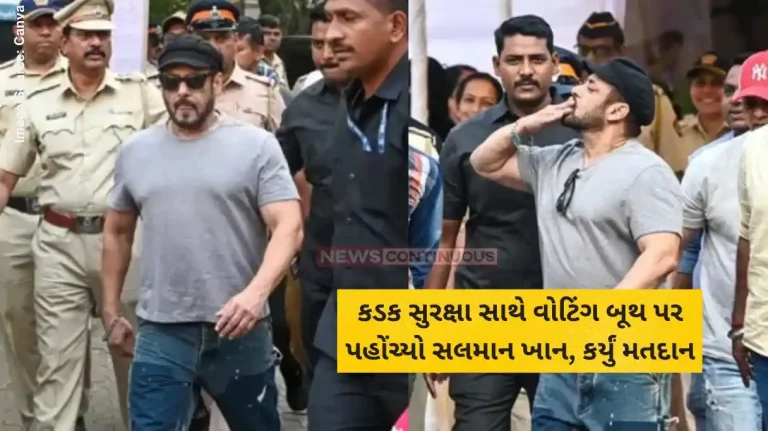 Salman Khan vote Salman Khan arrives to vote in Maharashtra elections amid heavy security