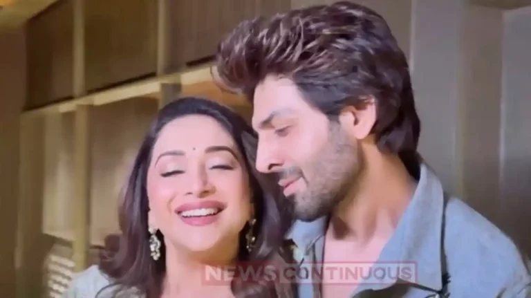 kartik aaryan and madhuri dixit dance on hum aap ke hai kaun song