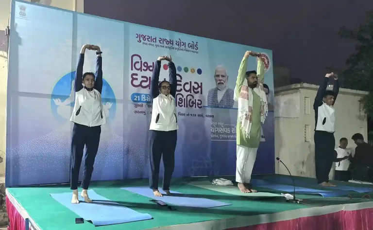 A mass meditation camp was held at Vastral, Ahmedabad, on the occasion of World Meditation Day (1) A mass meditation camp was held at Vastral, Ahmedabad, on the occasion of World Meditation Day