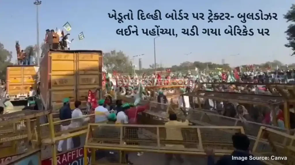 Farmers Protest Latest Updates Protesters Climb Police Barricade As They March Towards Delhi