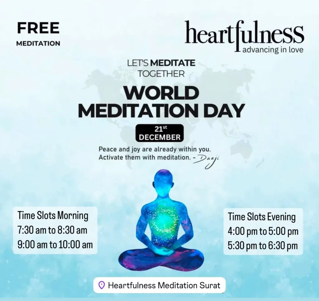 Heartfulness Institute organizes free meditation sessions on the occasion of ‘World Meditation Day’ on December 21