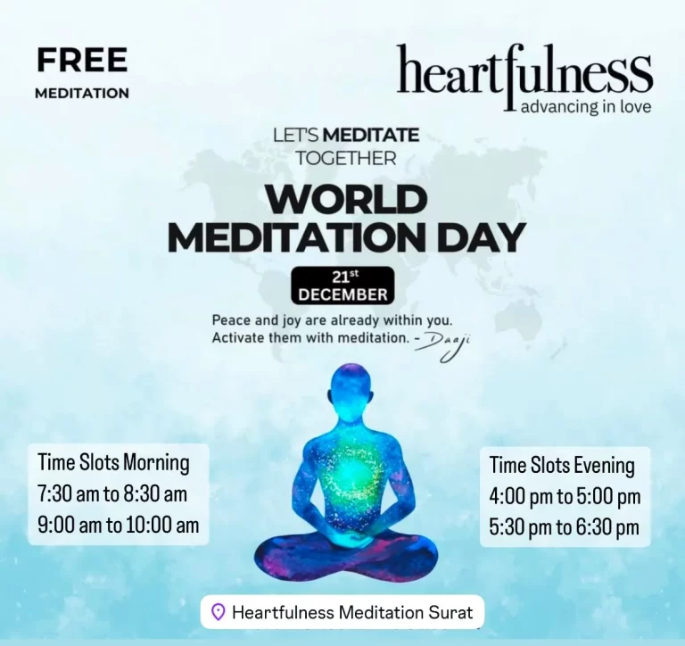 Heartfulness Institute organizes free meditation sessions on the occasion of ‘World Meditation Day’ on December 21