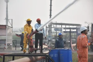 Joint National Disaster Mock Drill held at bulk petroleum storage of oil companies located in Hazira