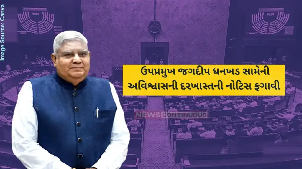 No-Confidence Notice Opposition's no-confidence motion against Vice President Jagdeep Dhankhar rejected Sources