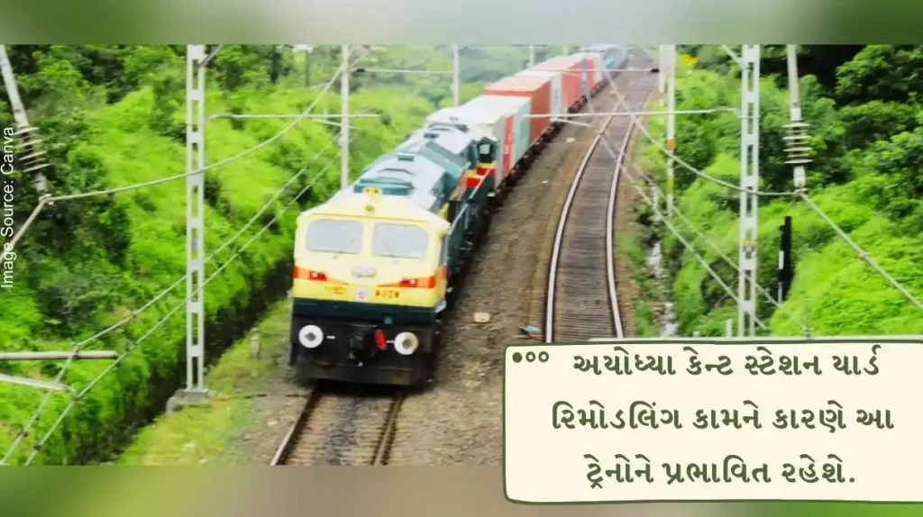 Some trains will be affected due to Ayodhya Cantt Station yard remodeling work in Lucknow Mandal.