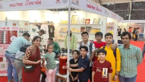 The Indian Postal Department's stall became the center of attraction at the Ahmedabad International Book Fair