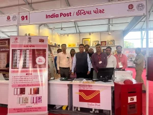 The Indian Postal Department's stall became the center of attraction at the Ahmedabad International Book Fair