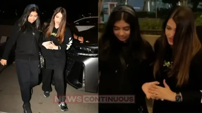 aishwarya rai bachchan with daughter aaradhya bachchan spotted at airport