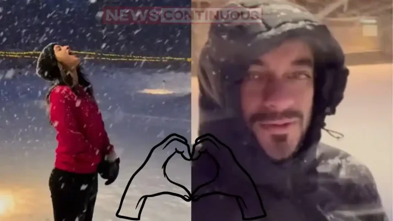 triptii dimri and rumored boyfriend sam merchant posting similar video of finland Triptii Dimri, sam merchant, finland, snowfall, vacation