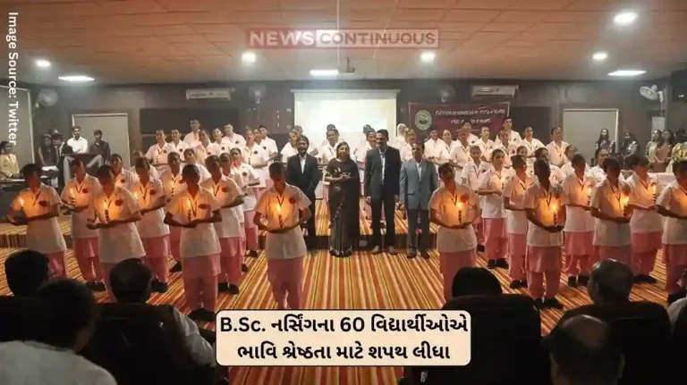 New Civil Hospital An inspiring message for education and service, 60 students of B.Sc. Nursing of the 15th batch took oath for future excellence