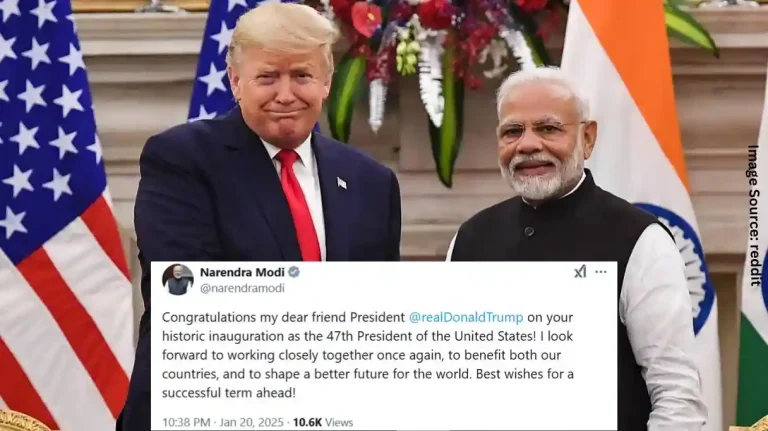 Prime Minister congratulates Mr. Donald Trump on taking office as the 47th President of the United States
