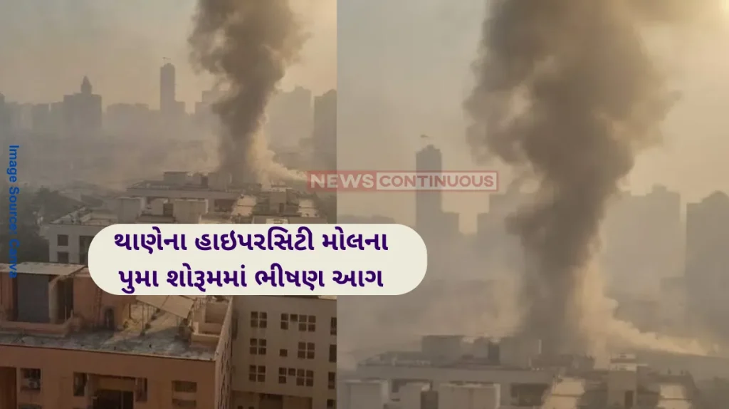 Puma Showroom Fire Massive Fire Breaks Out At HyperCity Mall On Ghodbunder Road