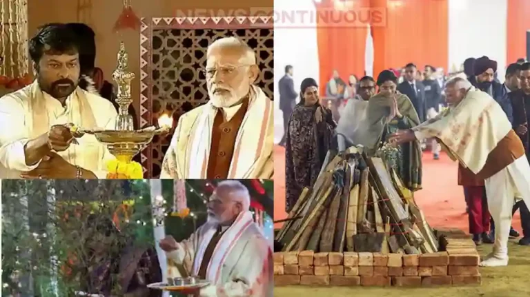 chiranjeevi celebrates makar sankranti with pm modi chiranjeevi celebrates makar sankranti with pm modi