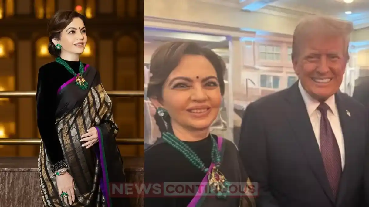 nita ambani royal look stole limelight at donald trump oath ceremony