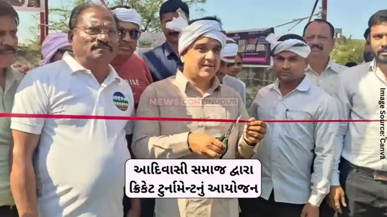 Harsh Sanghvi Cricket tournament organized by tribal community, Minister of State for Home Affairs Harsh Sanghvi inaugurated the cricket tournament