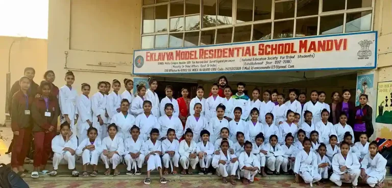 Karate competition Eklavya School students made the school proud in the district level karate competition, so many students got medals