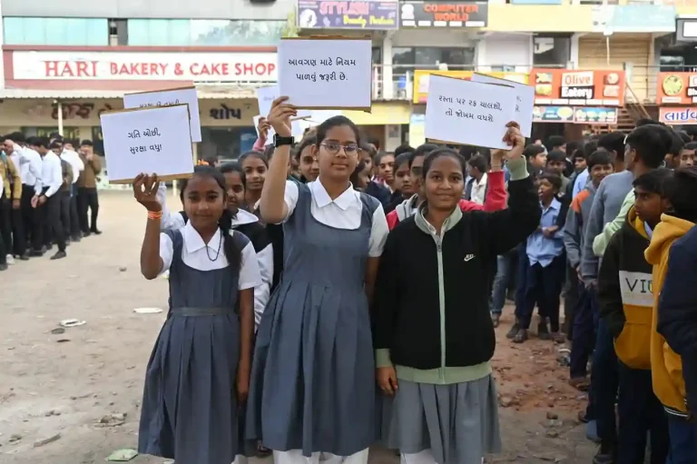 Road safety rally Road safety awareness rally organized at Dahegam