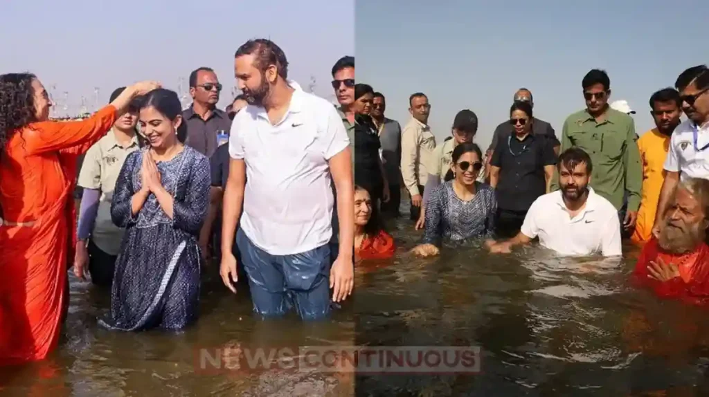 mahakumbh 2025 Isha Ambani took the holy dip in the Mahakumbh with husband Anand Piramal