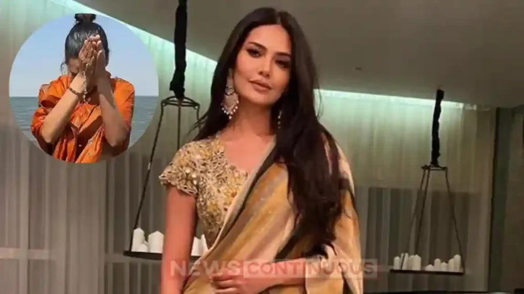 mahakumbh 2025 esha gupta reach prayagraj for snan in triveni sangam