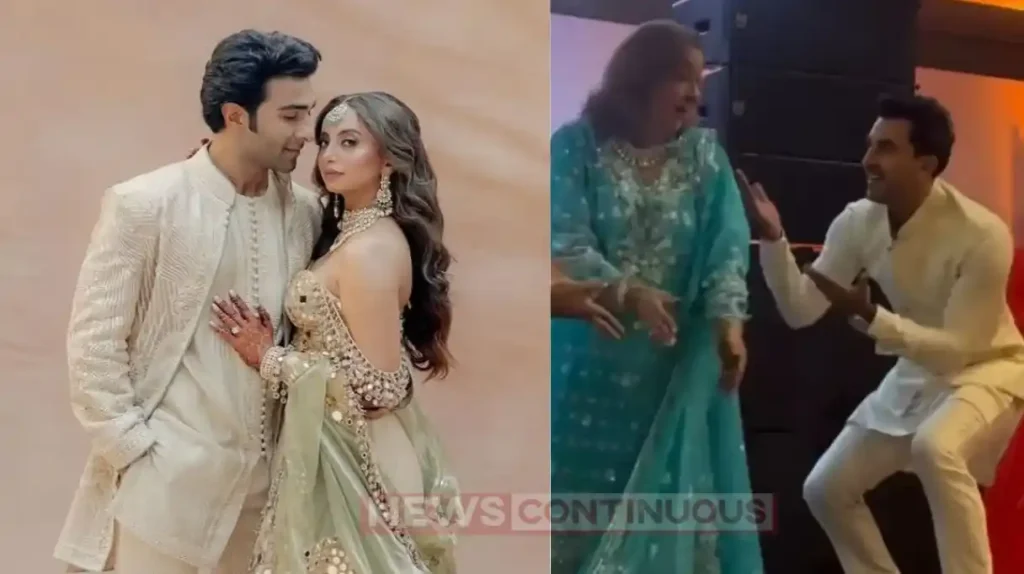 ranbir kapoor dances aishwarya rai song at adar jain mehendi ceremony