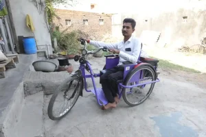 Divyang Sahay yojana Sanjaybhai has been receiving a monthly pension of Rs. 1000 under the Divyang Economic Assistance Scheme since 2012.