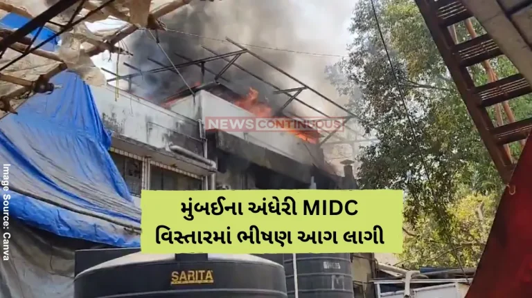 Mumbai fire Massive fire breaks out at structure in New Industrial Estate in Mumbai's Andheri