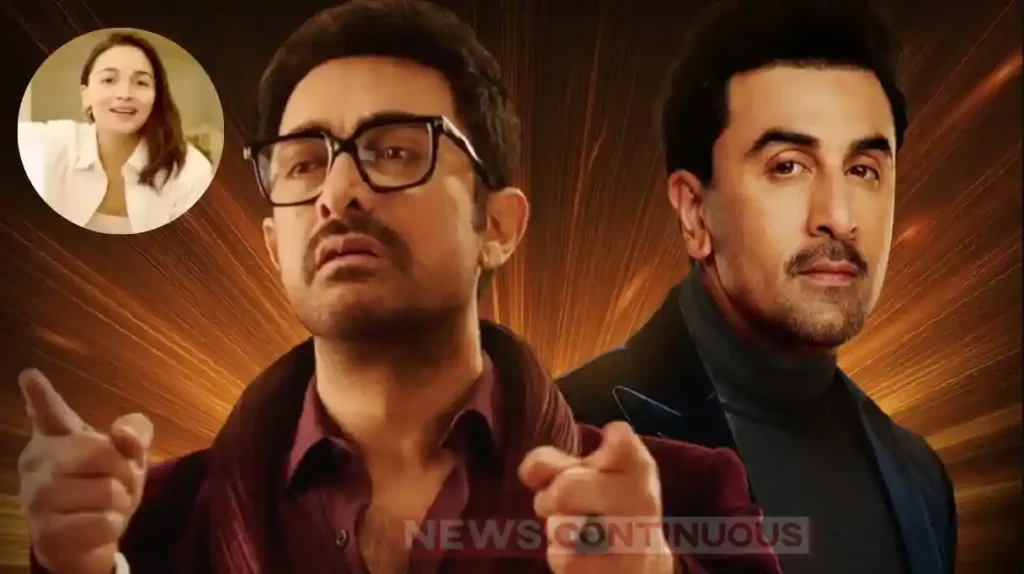 ranbir kapoor and aamir khan work together alia bhatt share a poster