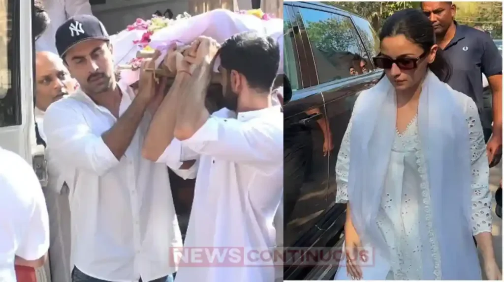 ranbir kapoor was spotted at the funeral of ayan mukerji father pays his final respects