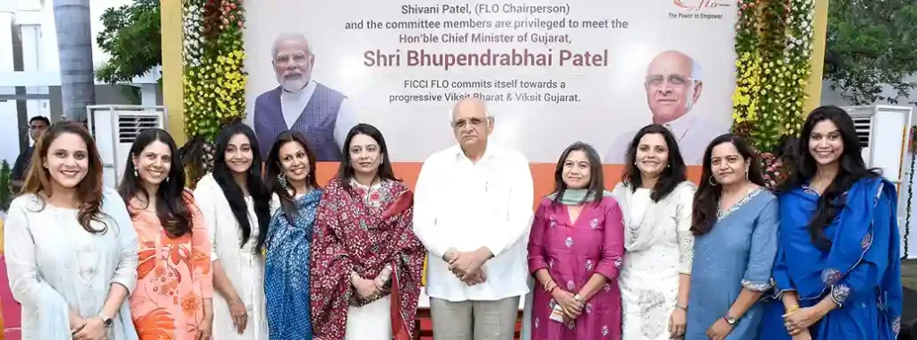 FICCI FLO CM Bhupendra Patel Holds Dialogue with Women Members of FICCI FLO in Gandhinagar