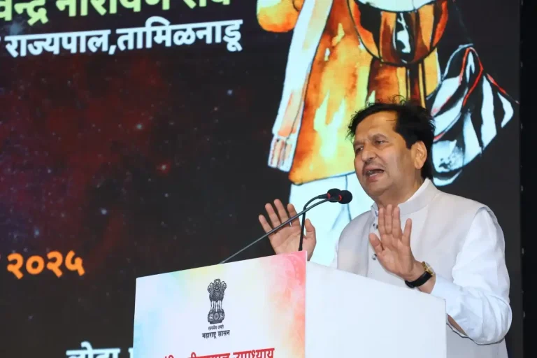 Hirak Mahotsav Union Minister Kiren Rijiju addresses during the 'Pandit Deendayal Upadhyay Ekatma Manav Darshan Hirak Mahotsav' in Mumbai