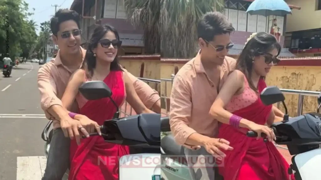 Janhvi Kapoor learns scooty riding from Sidharth Malhotra shares pictures from Param Sundari