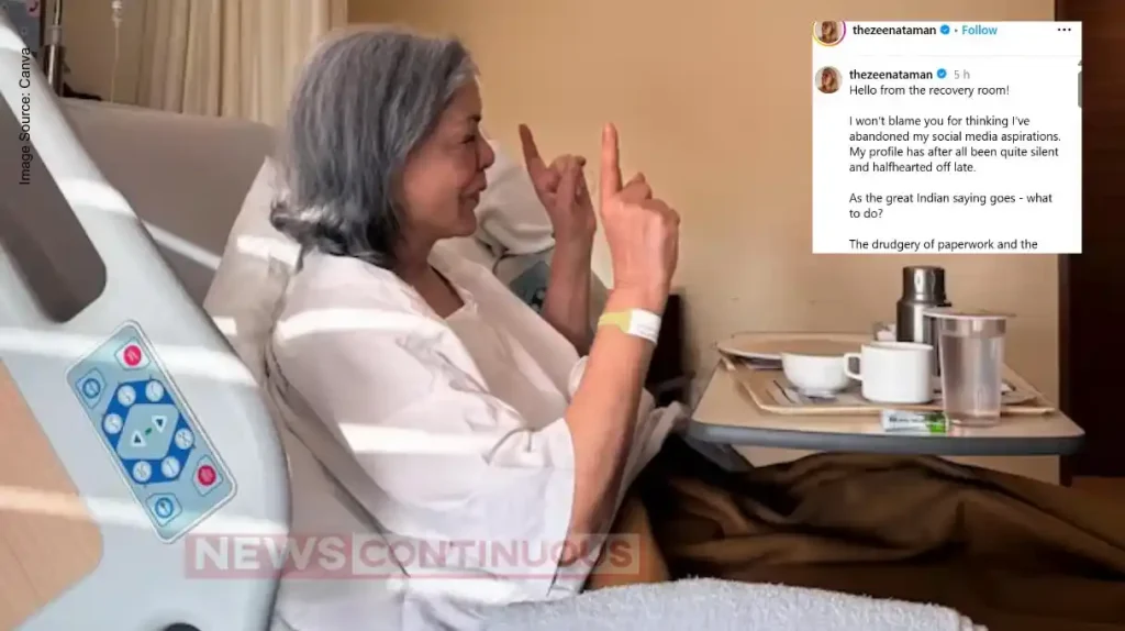 Zeenat Aman Shares Health Update from Hospital Bed