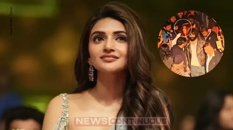 Sreeleela caught in a crowd