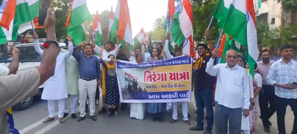 Operation Sindoor Tiranga yatra taken out in ahemdabad