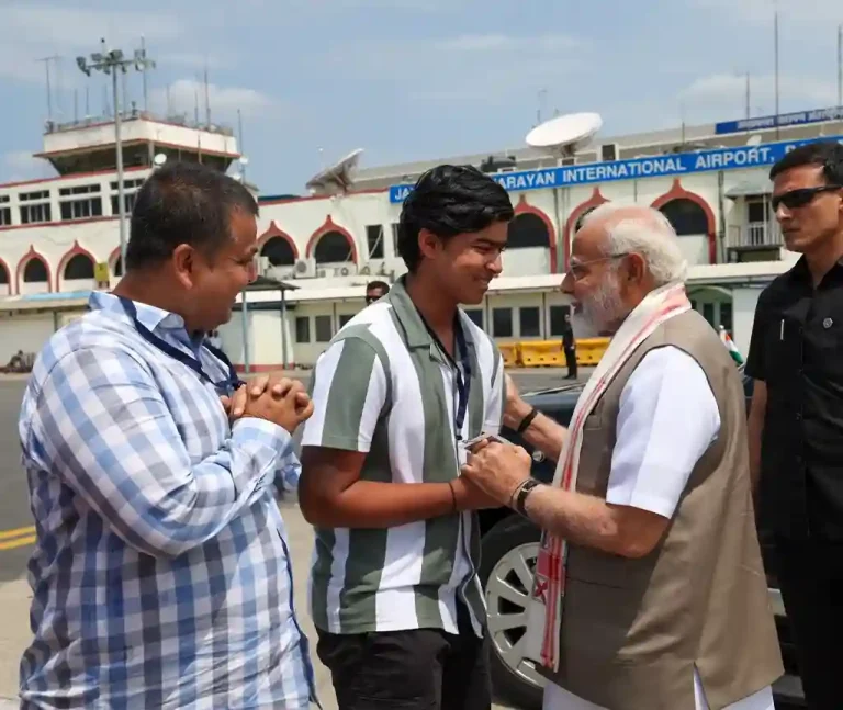 PM Modi Met Vaibhav Suryavanshi PM Narendra Modi Meets 14-Year-Old IPL Sensation Vaibhav Suryavanshi